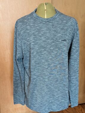 Strellson Men's Marled Blue-Grey Crewneck Sweater